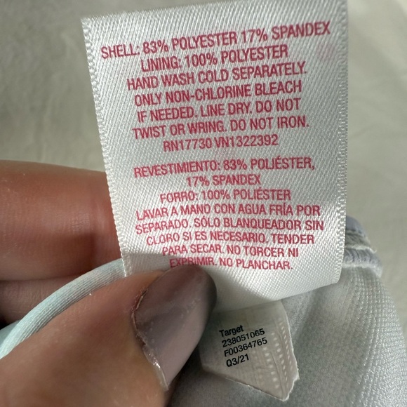 Xhilaration White Purple Blue Tie Dye Bikini Bottoms Medium - Picture 8 of 9